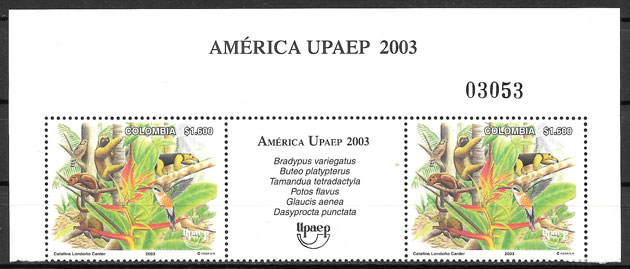 sellos upaep Colombia 2003