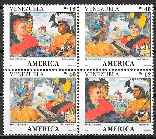 sellos UPAEP Venezuela 1991