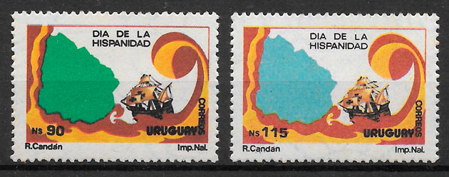 sellos UPAEP Uruguay 1988