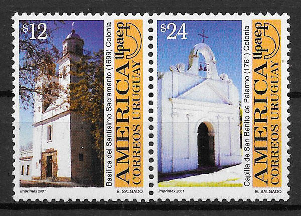 sellos UPAEP Uruguay 2001