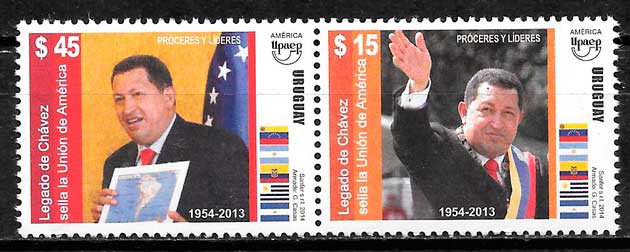 coleccion sellos UPAEP Uruguay 2014