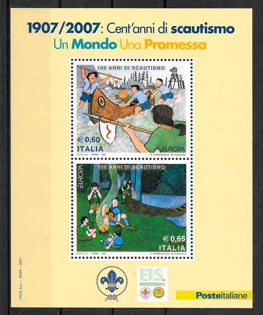 sellos Europa 2007 Italia