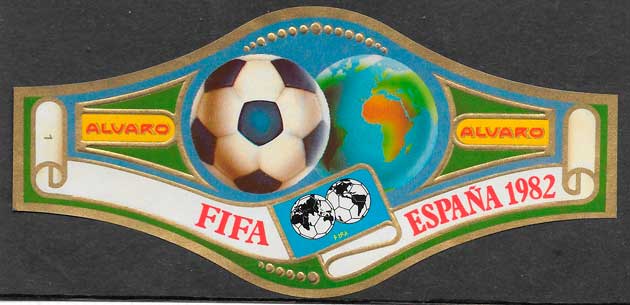 Vitolas de cajas de puros de la marca Álvaro del Campeonato Mundial de Fútbol «España 82»