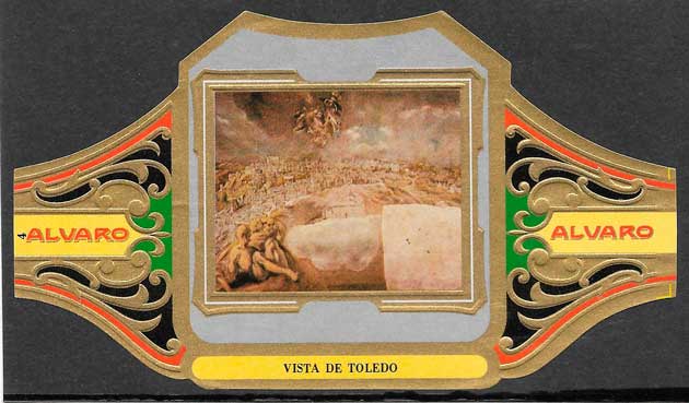 vitolas de la marca Alvaro con pinturas de El Greco
