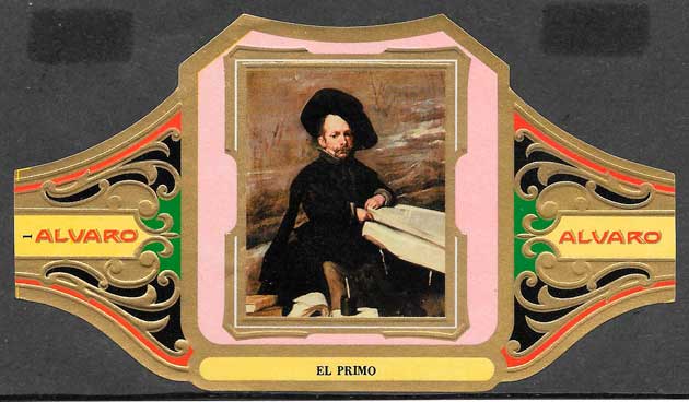 vitolas de la marca Alvaro con pintura de Velazquez