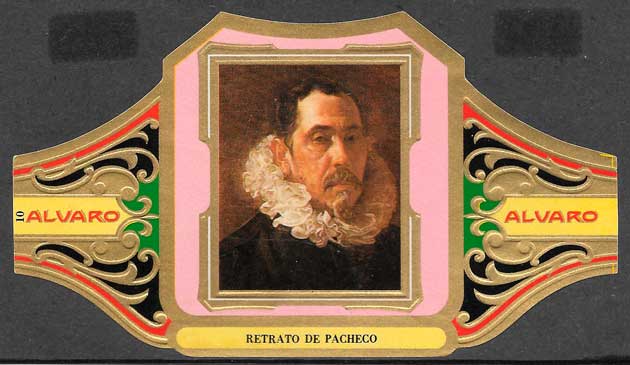 vitolas de la marca Alvaro con pintura de Velazquez